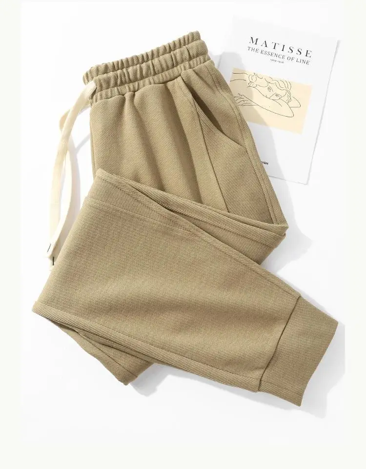2025 heavy twill leggings casual sweatpants men's spring and autumn loose and thin versatile American sports pants