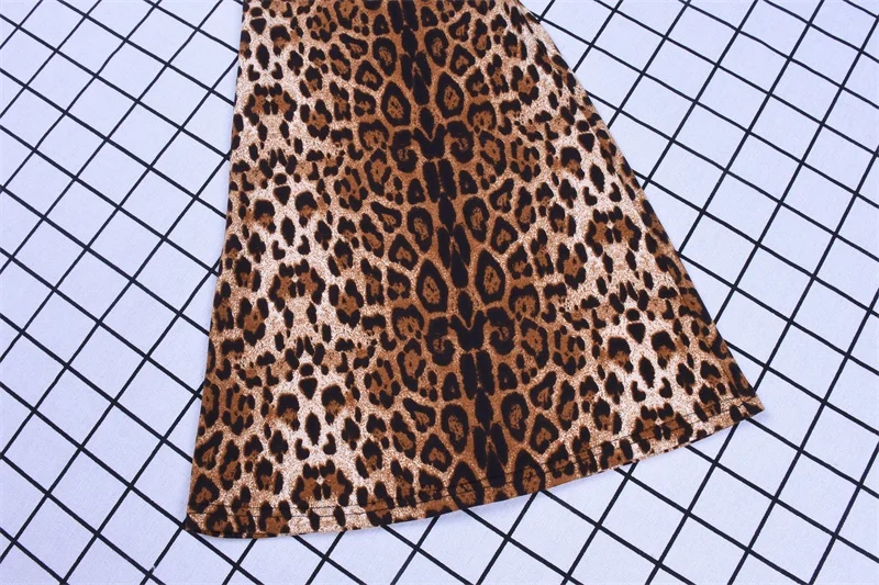 Hugcitar High Waist Leopard Print Flare Leggings 2025 Spring Women Fashion Sexy Bodycon Trousers Club Pants