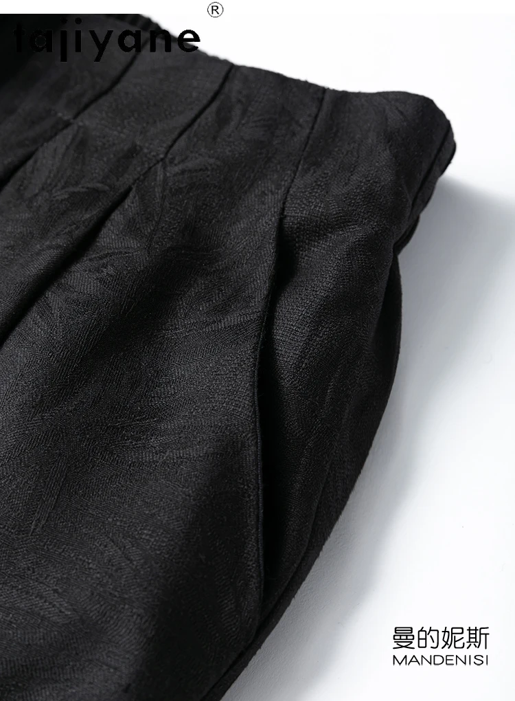 TAJIYANE 100% Real Mulberry Silk Pants Woman High Quality Baggy Pants Jacquard Wide Leg Trousers Summer Clothes Women 2025 여성바지