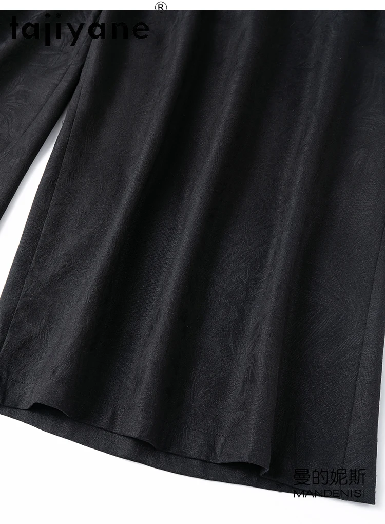 TAJIYANE 100% Real Mulberry Silk Pants Woman High Quality Baggy Pants Jacquard Wide Leg Trousers Summer Clothes Women 2025 여성바지