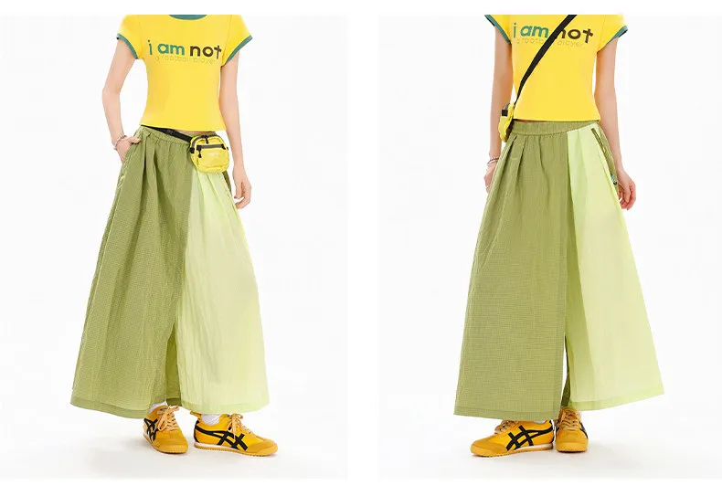 Outdoor Water-repellent Skirt Pant Women Streetwear Fashion It Girl Y2k Loose Casual Sport Wide Leg Cargo Pants Female Trousers