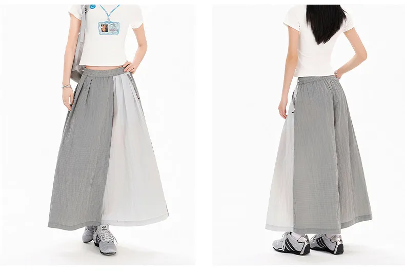 Outdoor Water-repellent Skirt Pant Women Streetwear Fashion It Girl Y2k Loose Casual Sport Wide Leg Cargo Pants Female Trousers