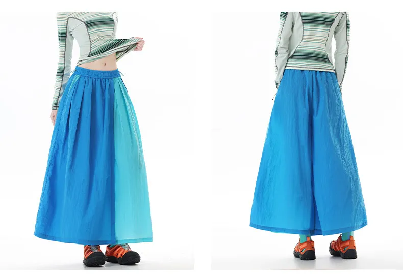 Outdoor Water-repellent Skirt Pant Women Streetwear Fashion It Girl Y2k Loose Casual Sport Wide Leg Cargo Pants Female Trousers