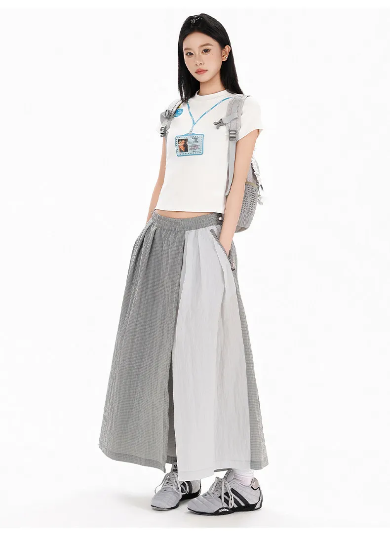 Outdoor Water-repellent Skirt Pant Women Streetwear Fashion It Girl Y2k Loose Casual Sport Wide Leg Cargo Pants Female Trousers