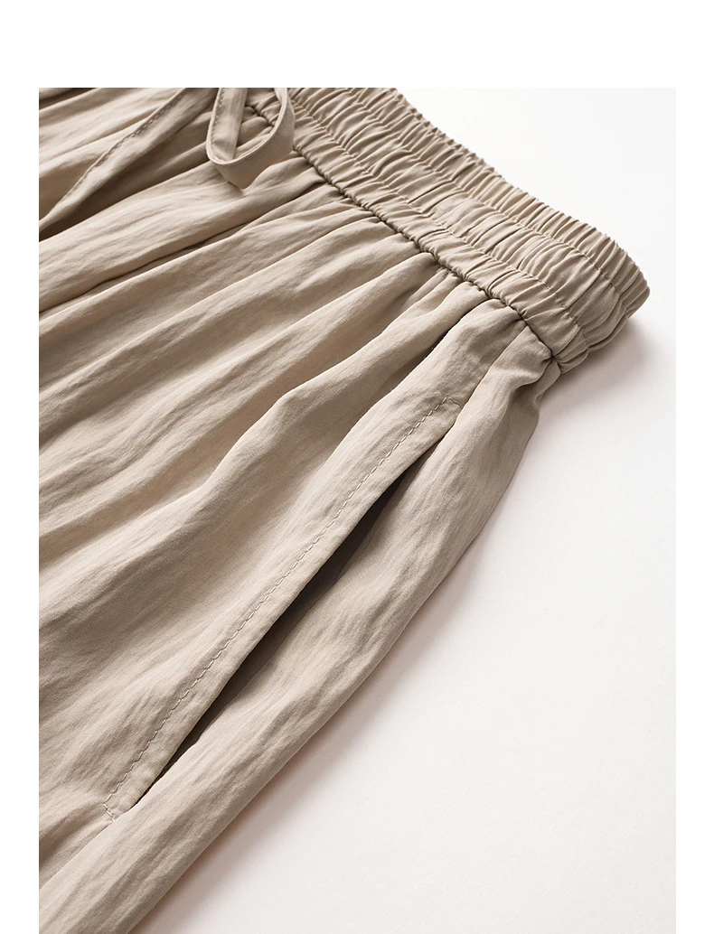 TOYOUTH Women Casual Pants 2026 Summer New Nine Inch Silhouette Light Style Wide Leg Pants