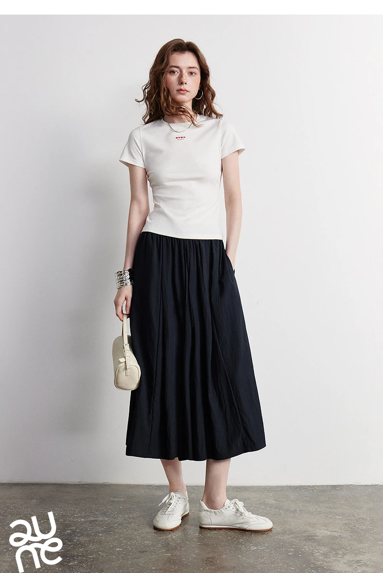 TOYOUTH Women Casual Pants 2026 Summer New Nine Inch Silhouette Light Style Wide Leg Pants