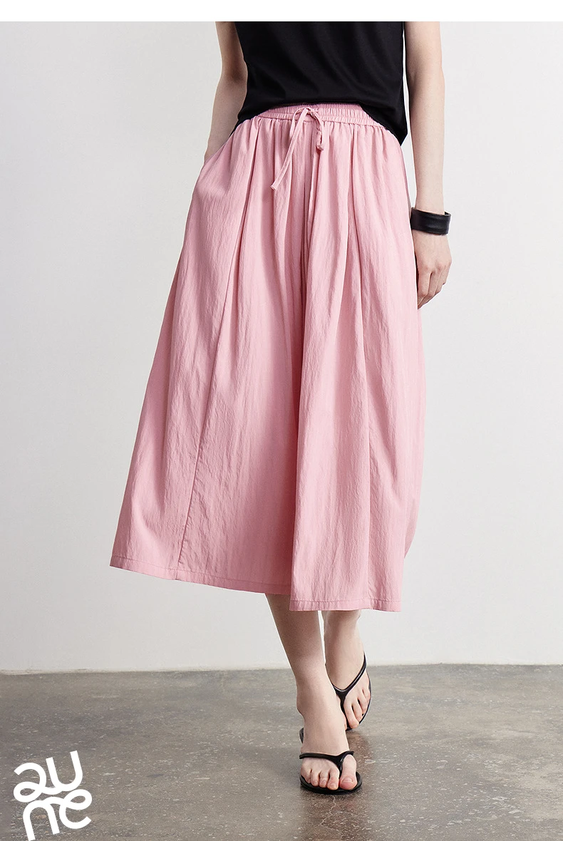 TOYOUTH Women Casual Pants 2026 Summer New Nine Inch Silhouette Light Style Wide Leg Pants