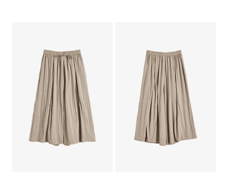 TOYOUTH Women Casual Pants 2026 Summer New Nine Inch Silhouette Light Style Wide Leg Pants