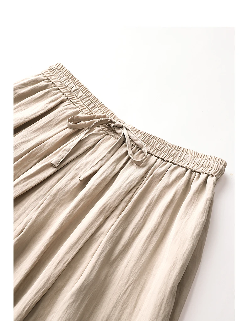 TOYOUTH Women Casual Pants 2026 Summer New Nine Inch Silhouette Light Style Wide Leg Pants