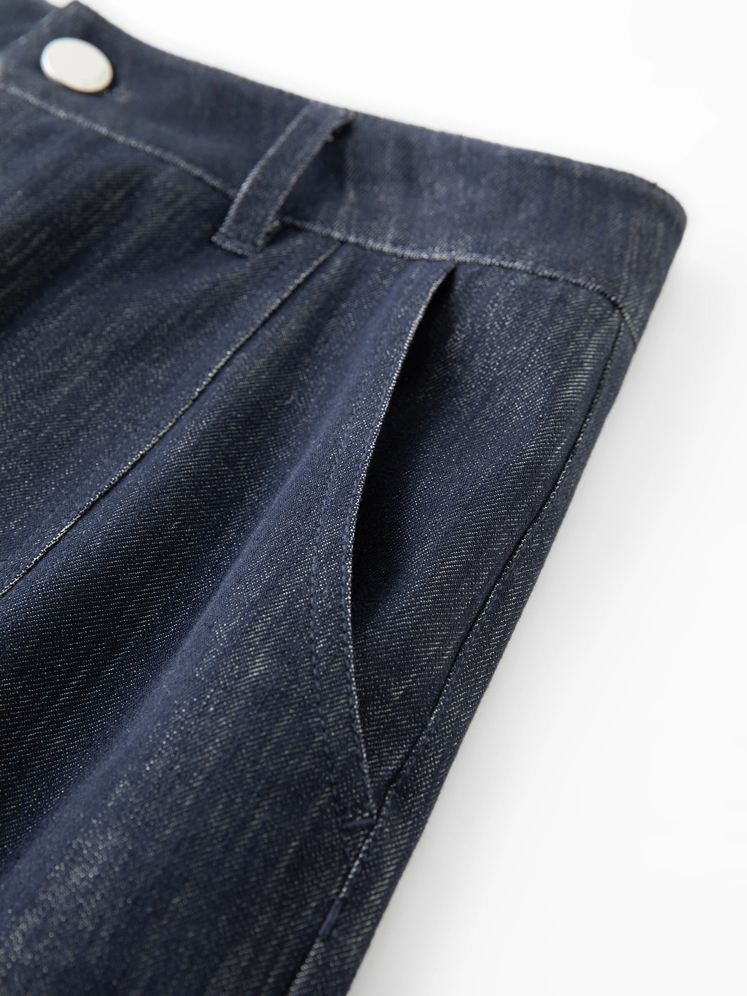 DUSHU Autumn 2025 Women's Vintage Wide Leg Jeans - Curve Flattering High Waist Stretch Denim Pants Arc Hem Casual Comfort Fit