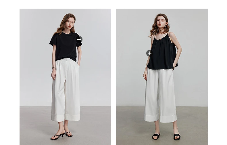 TOYOUTH Women Casual Pants 2025 Summer New Lyocell Long Pants