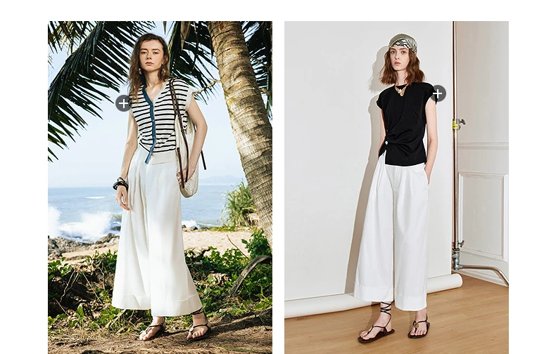 TOYOUTH Women Casual Pants 2025 Summer New Lyocell Long Pants