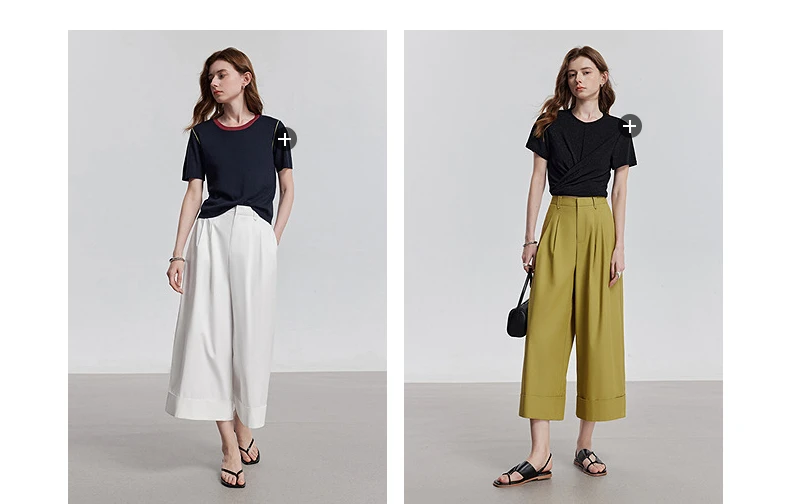 TOYOUTH Women Casual Pants 2025 Summer New Lyocell Long Pants