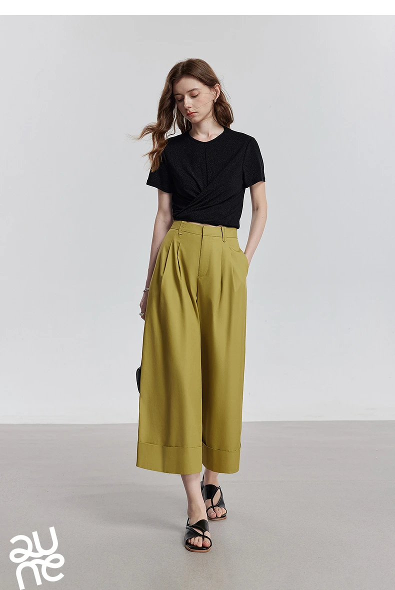 TOYOUTH Women Casual Pants 2025 Summer New Lyocell Long Pants