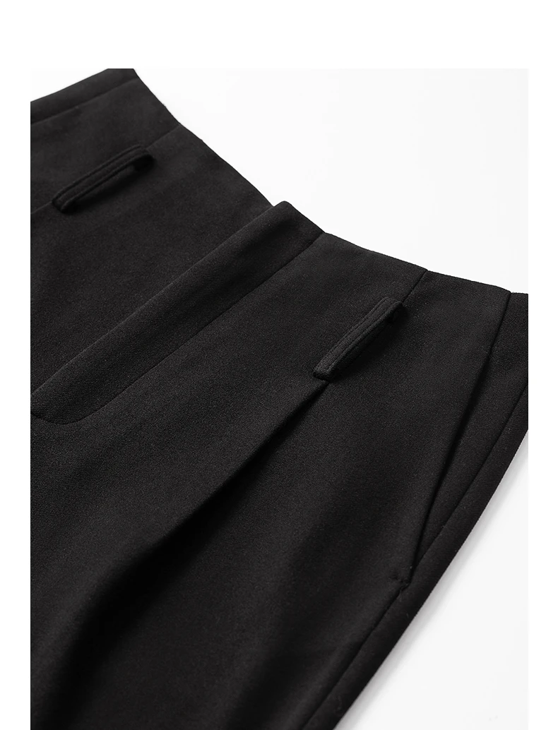 TOYOUTH Women Capris 2025 Winter New Pleated Wide-Leg Elegant Commuting Casual Warm Wool-Blend Trousers