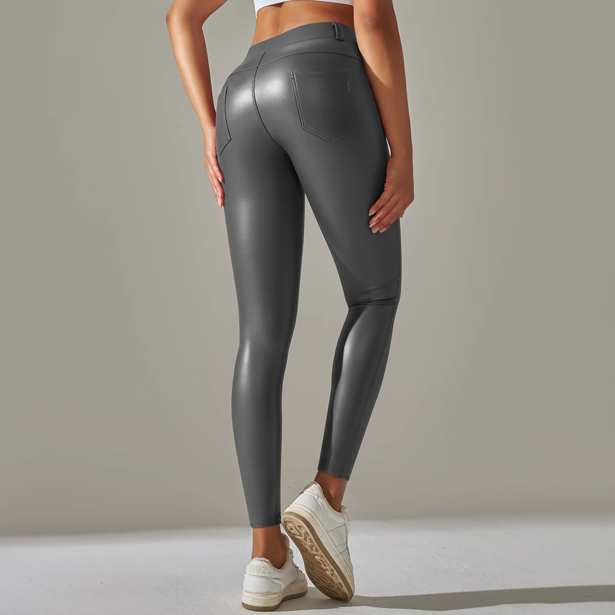 Trendy New WOMEN'S Leggings High Waisted Tight and Sexy Leather Pants Colorful Yoga Pants for Women