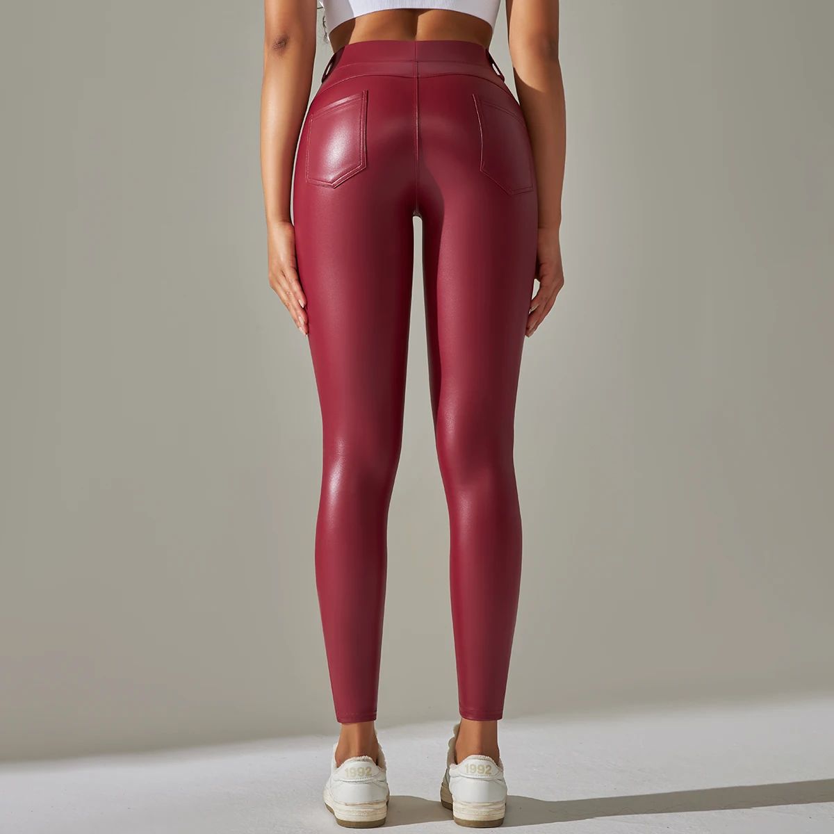Trendy New WOMEN'S Leggings High Waisted Tight and Sexy Leather Pants Colorful Yoga Pants for Women