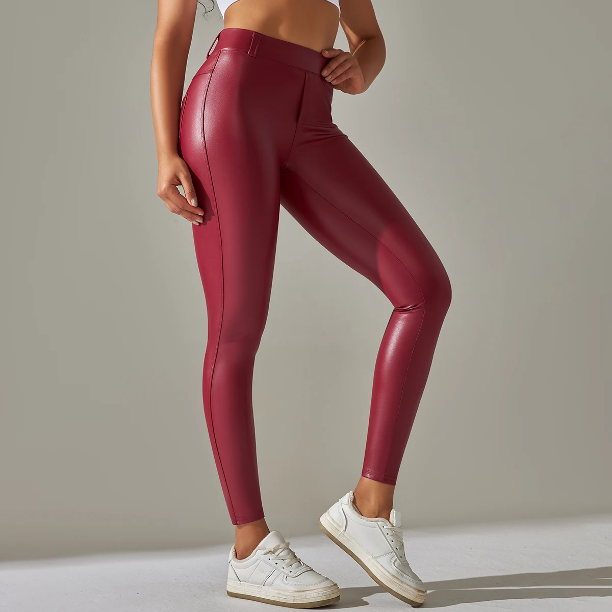 Trendy New WOMEN'S Leggings High Waisted Tight and Sexy Leather Pants Colorful Yoga Pants for Women