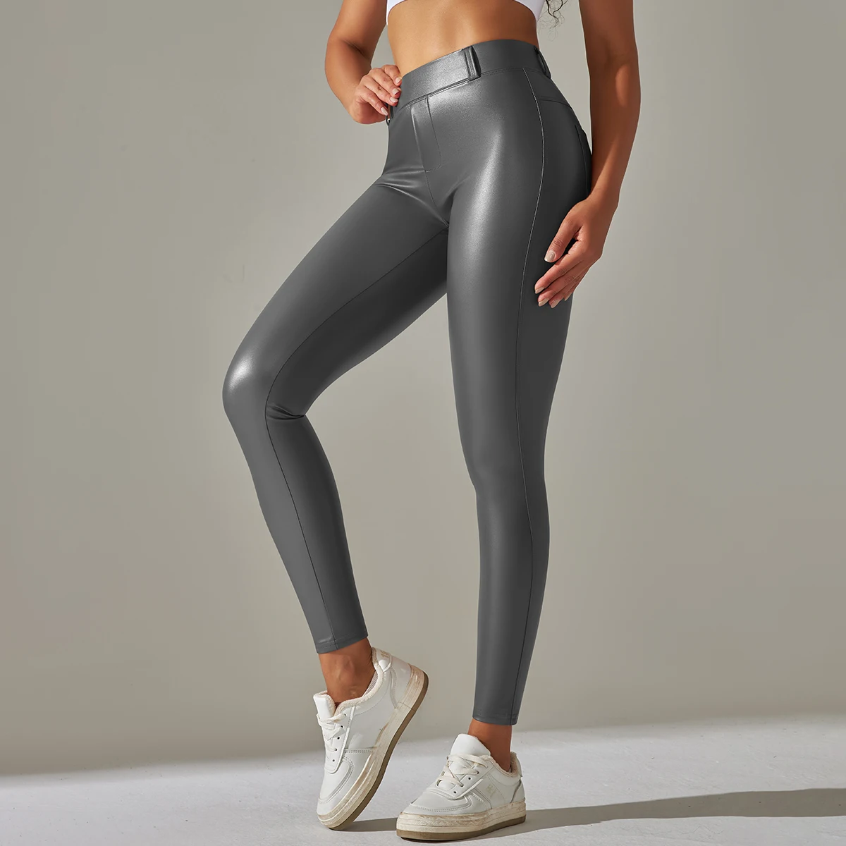 Trendy New WOMEN'S Leggings High Waisted Tight and Sexy Leather Pants Colorful Yoga Pants for Women