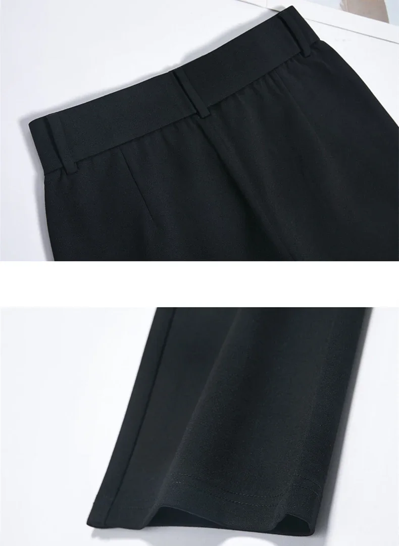 Black Women's High Waist Stretch Suit Pants, Fashion Slim Trousers, Purple Green Brown Pantalones, Asian Size M-6XL