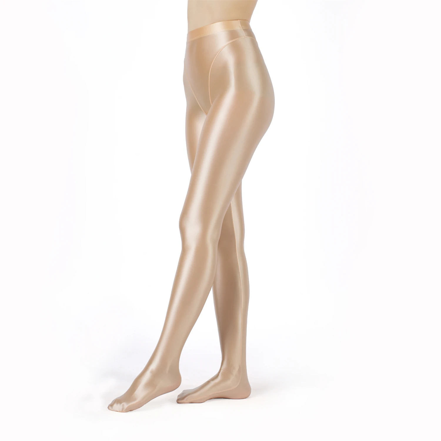 Sexy Women High Waist Sexy Tight Silk Shiny Pencil Pant Oil Glossy Candy Color Smooth Pants Sexy Erotic Lingerie Yoga Leggings