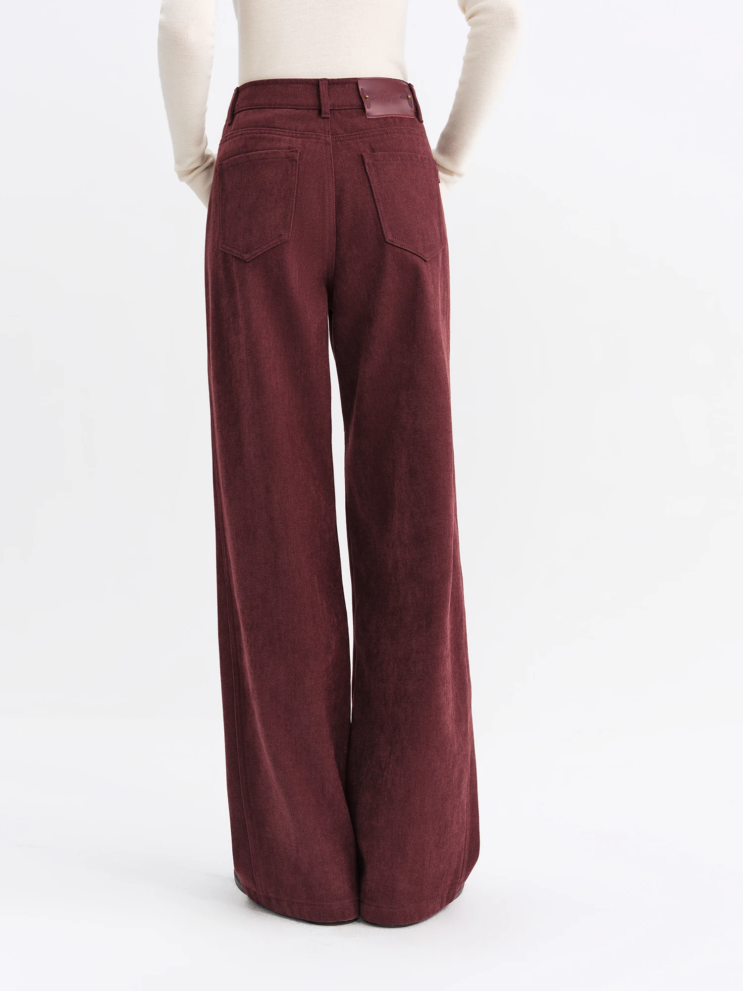 FSLE Sanded Narrow Straight-Leg Jeans for Women Fall Winter 2025 New Arrival Retro Relaxed Slimming Pants Floor Lenghth Pants