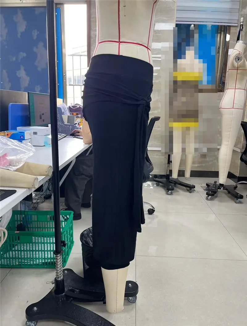 Women Y2K Wrap Waist Tie Sash Capri Pants Solid Low Rise Ruched Bandage Cropped Lantern Trousers Soft Modal Loose Jogger Pants