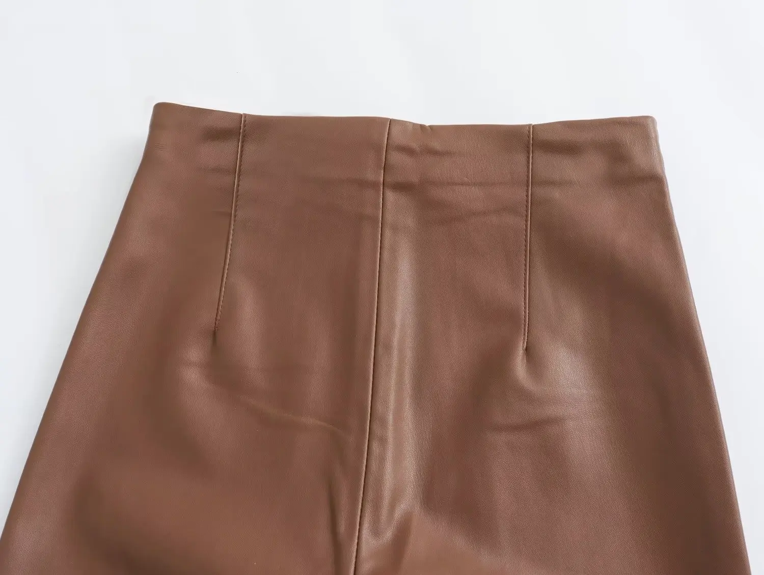 HH 2024 Women's Faux Leather Pants High Waist Straight Leg Trousers Fashion Female Streetwear Stylish Stretch Pencil Pants