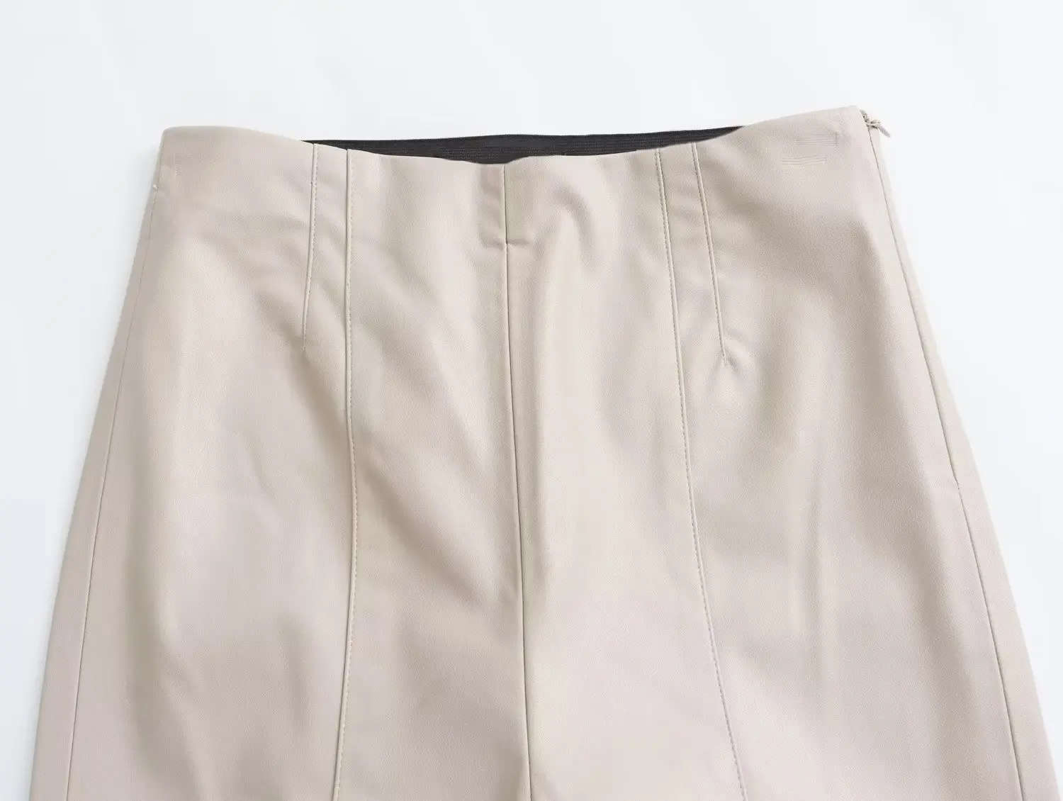 HH 2024 Women's Faux Leather Pants High Waist Straight Leg Trousers Fashion Female Streetwear Stylish Stretch Pencil Pants