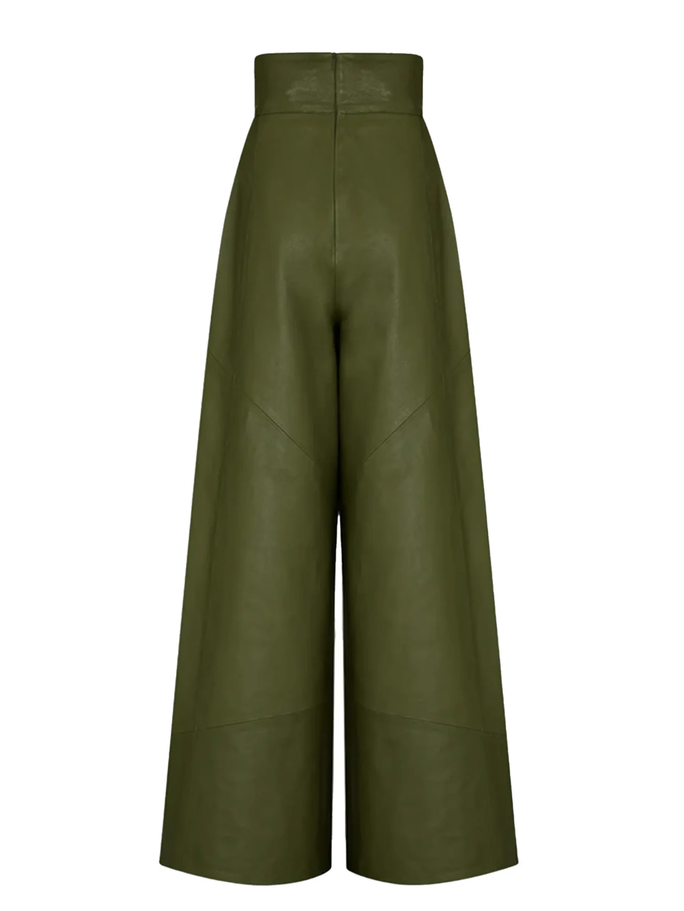 CM.YAYA Women Fashion Faux Leather High Waist Wide Leg Loose Pants Sashes Zipper 2025 Spring Party Casual Street PU Trousers