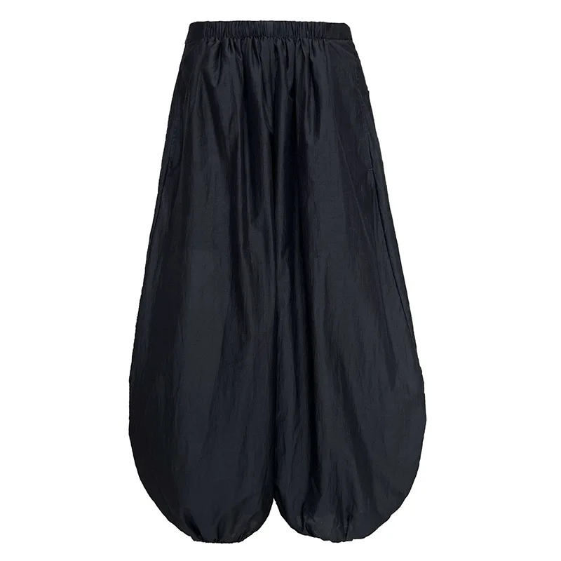 Women Lantern Pants Casual Loose Breathable Cotton Wide Leg Pants 2026 New Summer Fashion Oversized Trousers Female Clothes