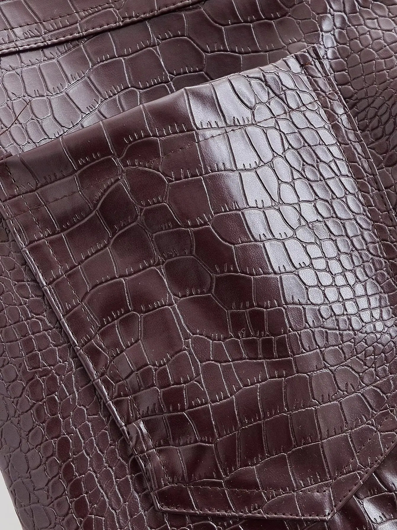 AOMO 2025 Women Brown Faux Leather Pants Trousers Zipper Female Suit Pants QN39