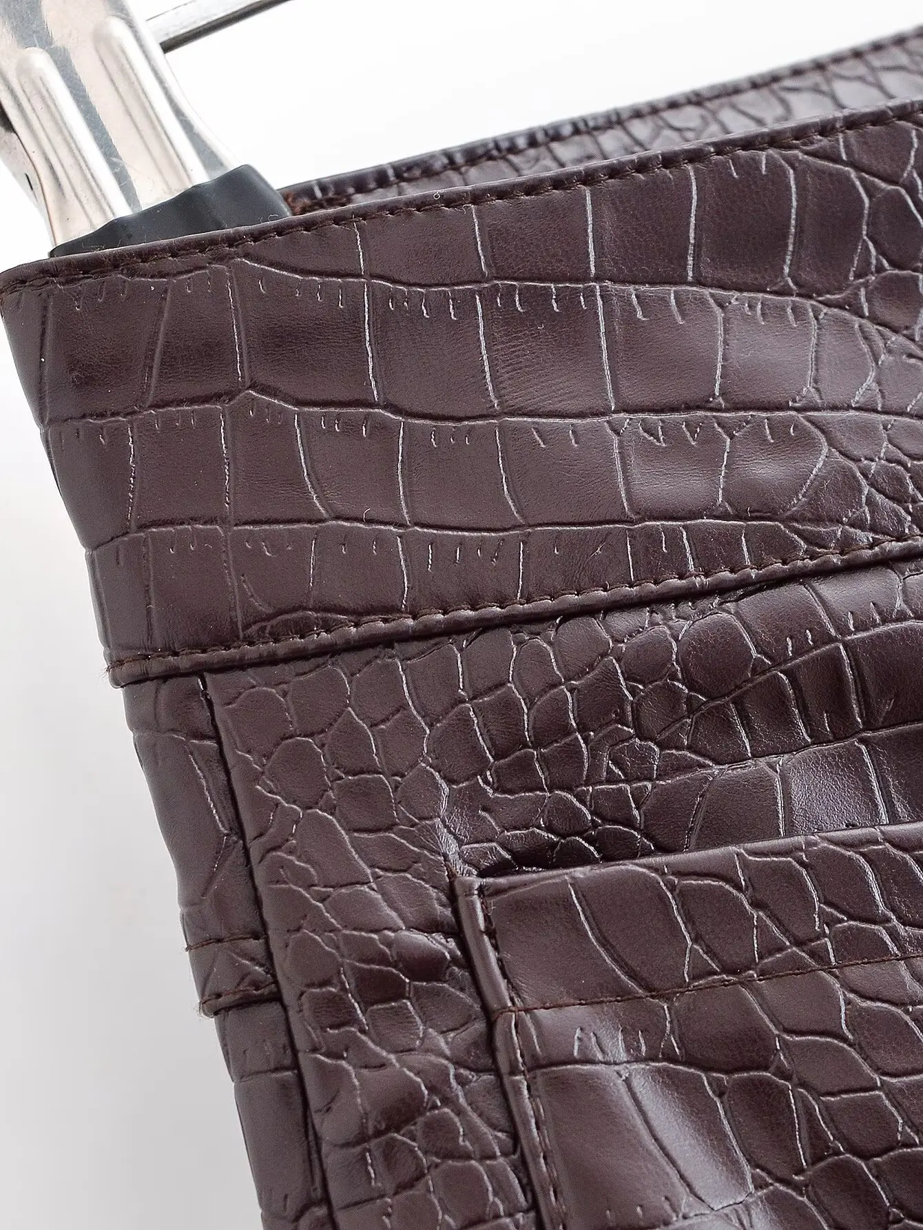AOMO 2025 Women Brown Faux Leather Pants Trousers Zipper Female Suit Pants QN39