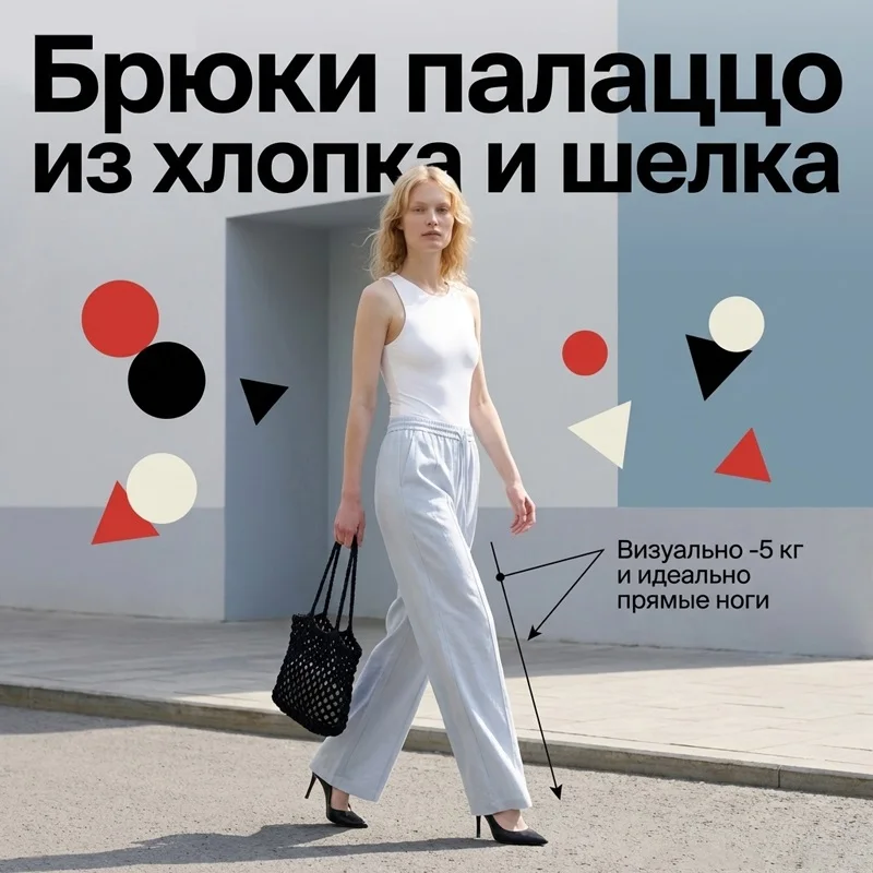 Cotton Summer Pants For Women Wide Leg Blue Trousers With Elastic Band Straight Leg Bottoms White Women's Pants Summer Loose