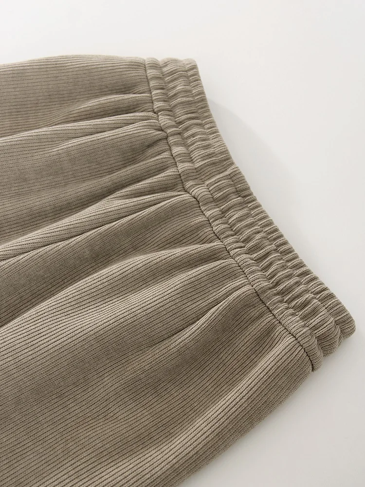 Streamgirl Women Winter Corduroy Pants Dark Brown With Thick Warm Fleece Trousers Corduroy High Waist Loose Pants For Women