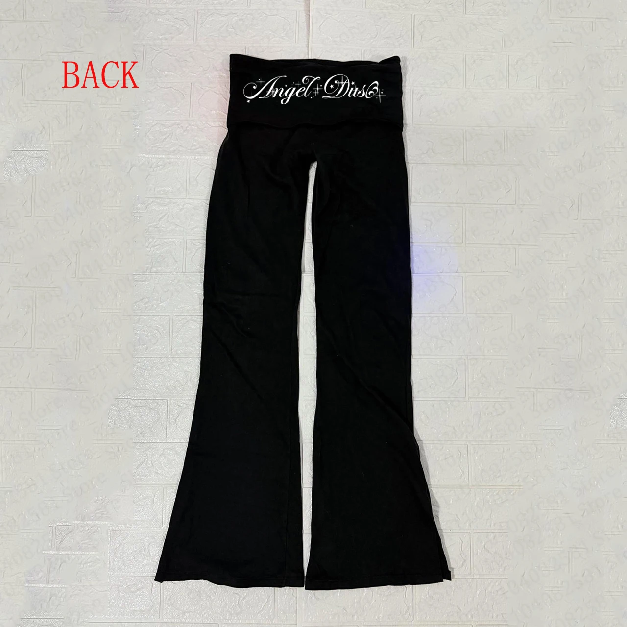 Y2K street fashion casual wide leg pants fashion letter print slim fit hip-hop street retro Emo girl gothic punk style Emo girl