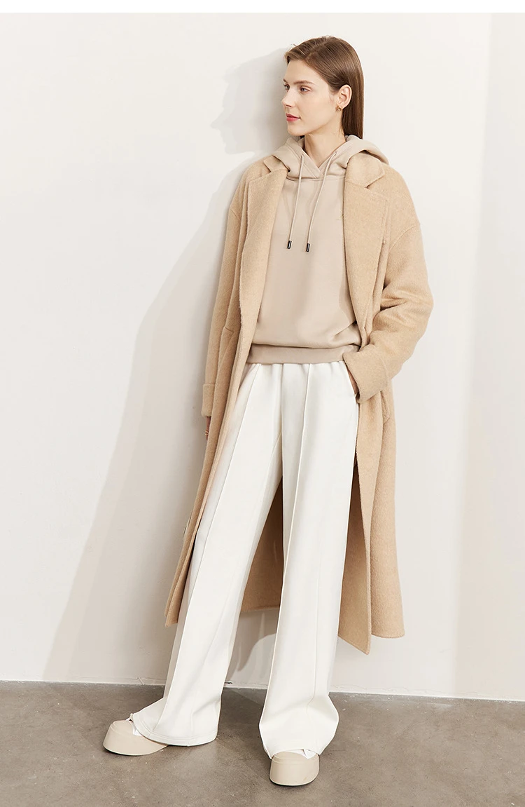Amii Thicken Women's Pants 2025 Winter New Warm Straight Casual Trousers Women's Solid Knitting Sweatpants For Woman 12544039