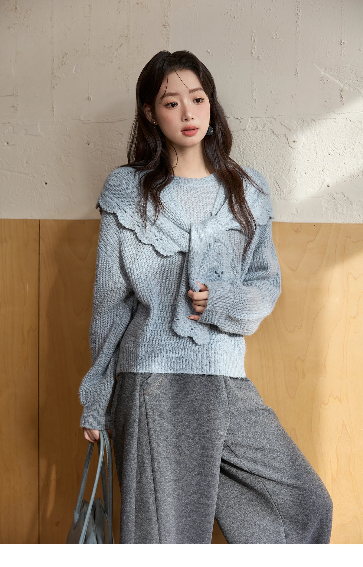 MISHOW Casual Pants for Women 2026 New Fashion Solid Loose Wide-leg Pants Commute Comfortable Women's Winter Pants MXE51K1093