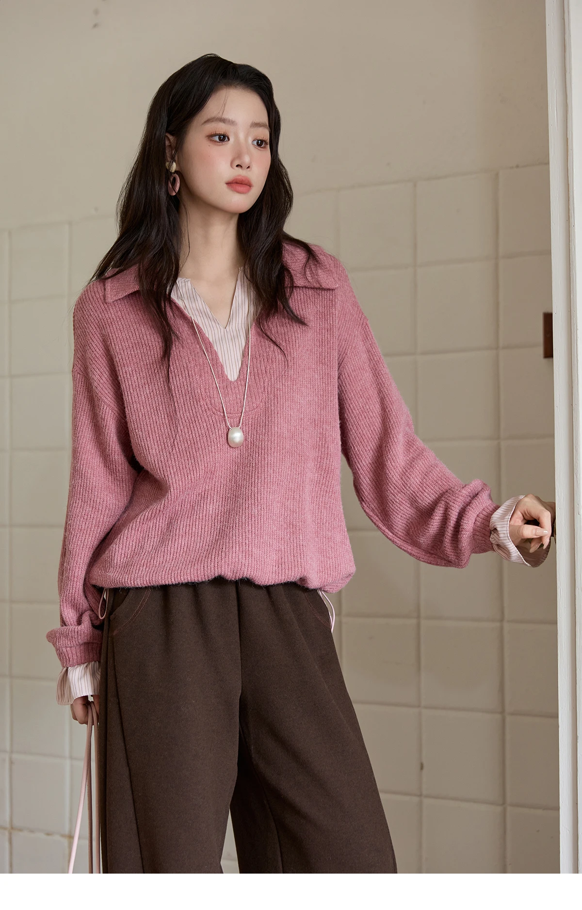 MISHOW Casual Pants for Women 2026 New Fashion Solid Loose Wide-leg Pants Commute Comfortable Women's Winter Pants MXE51K1093