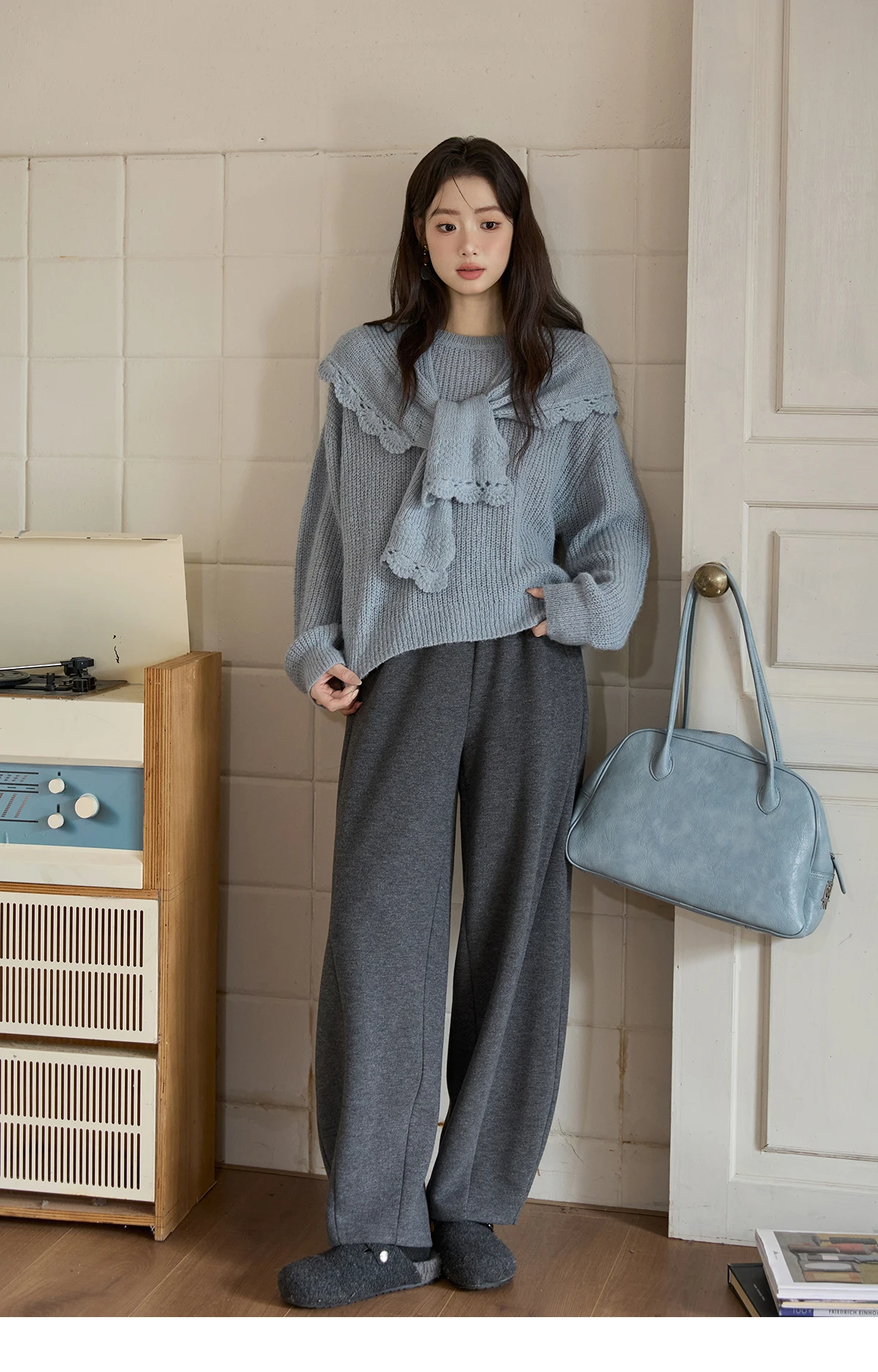 MISHOW Casual Pants for Women 2026 New Fashion Solid Loose Wide-leg Pants Commute Comfortable Women's Winter Pants MXE51K1093