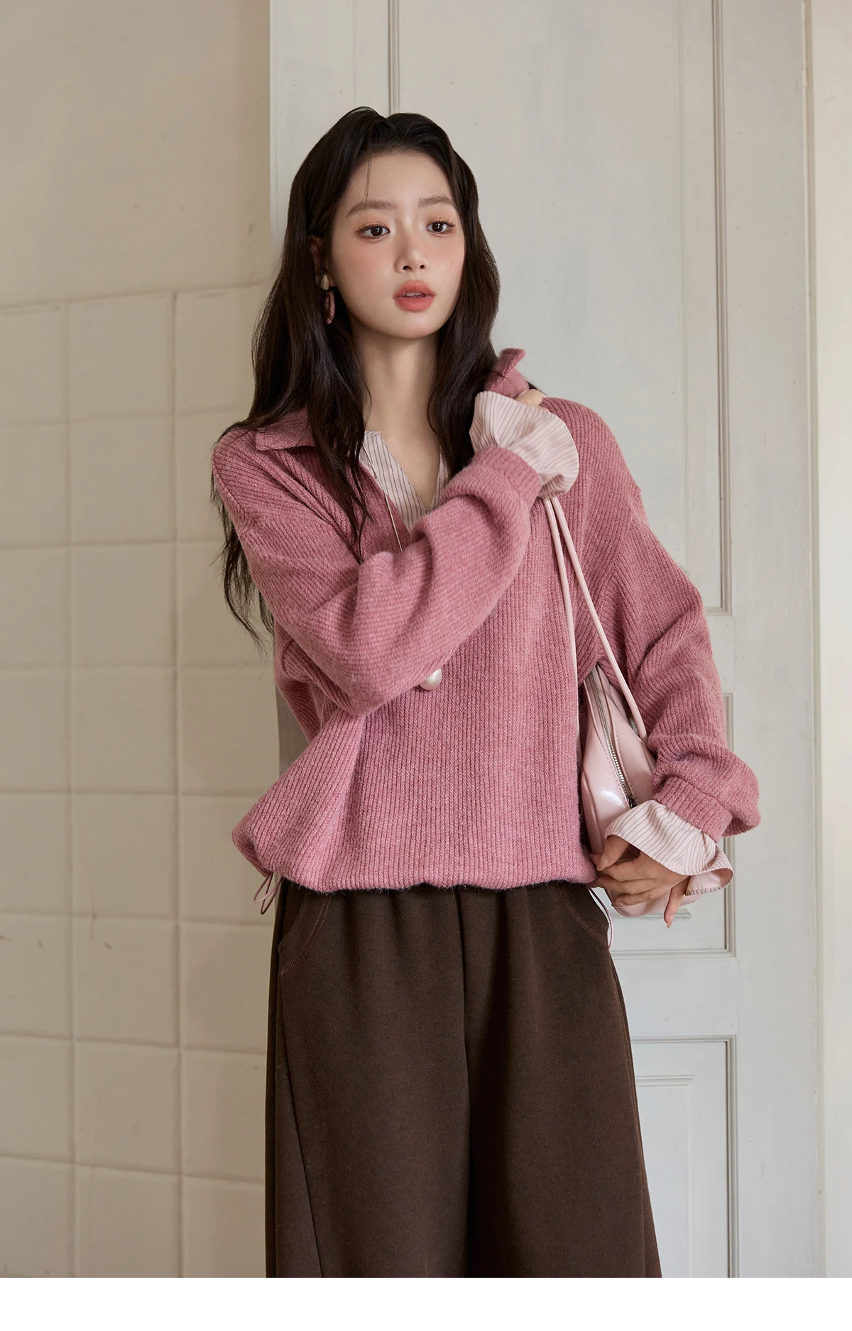 MISHOW Casual Pants for Women 2026 New Fashion Solid Loose Wide-leg Pants Commute Comfortable Women's Winter Pants MXE51K1093