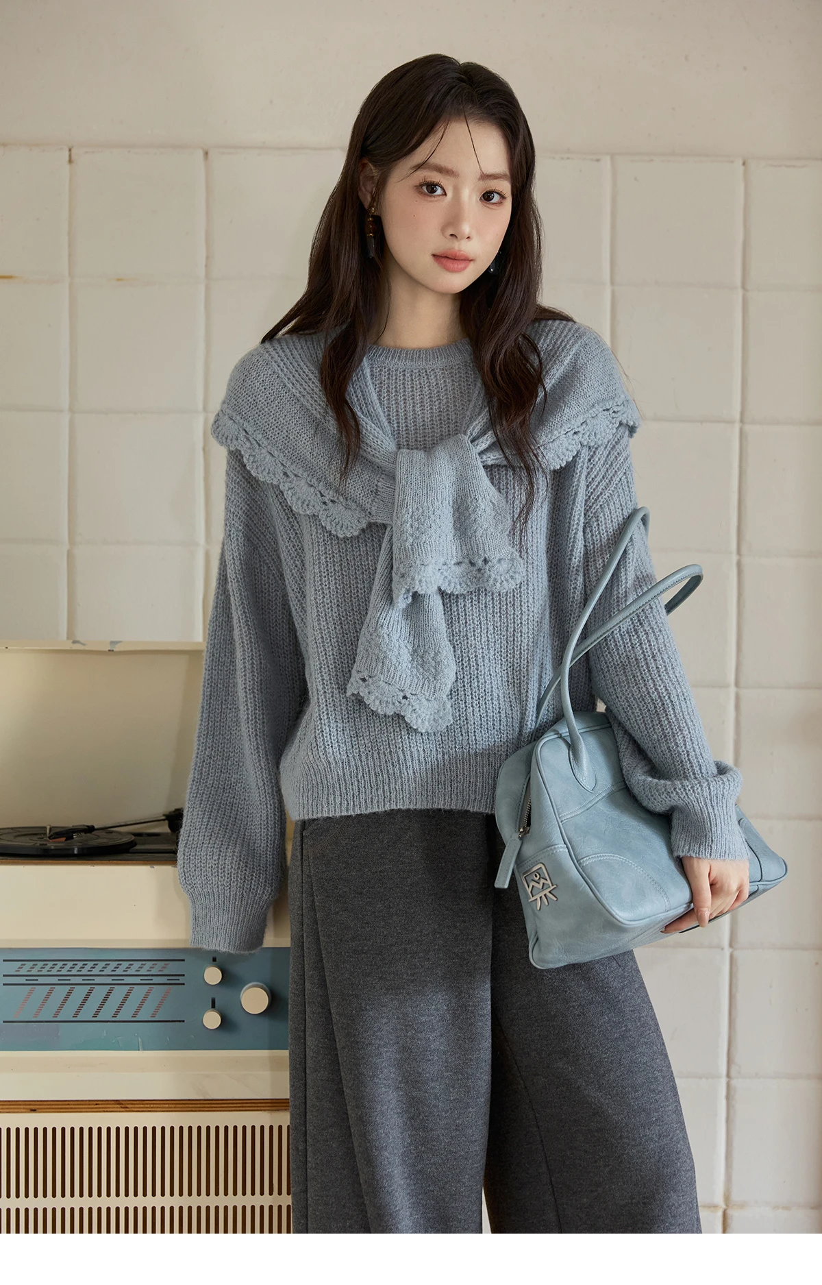 MISHOW Casual Pants for Women 2026 New Fashion Solid Loose Wide-leg Pants Commute Comfortable Women's Winter Pants MXE51K1093