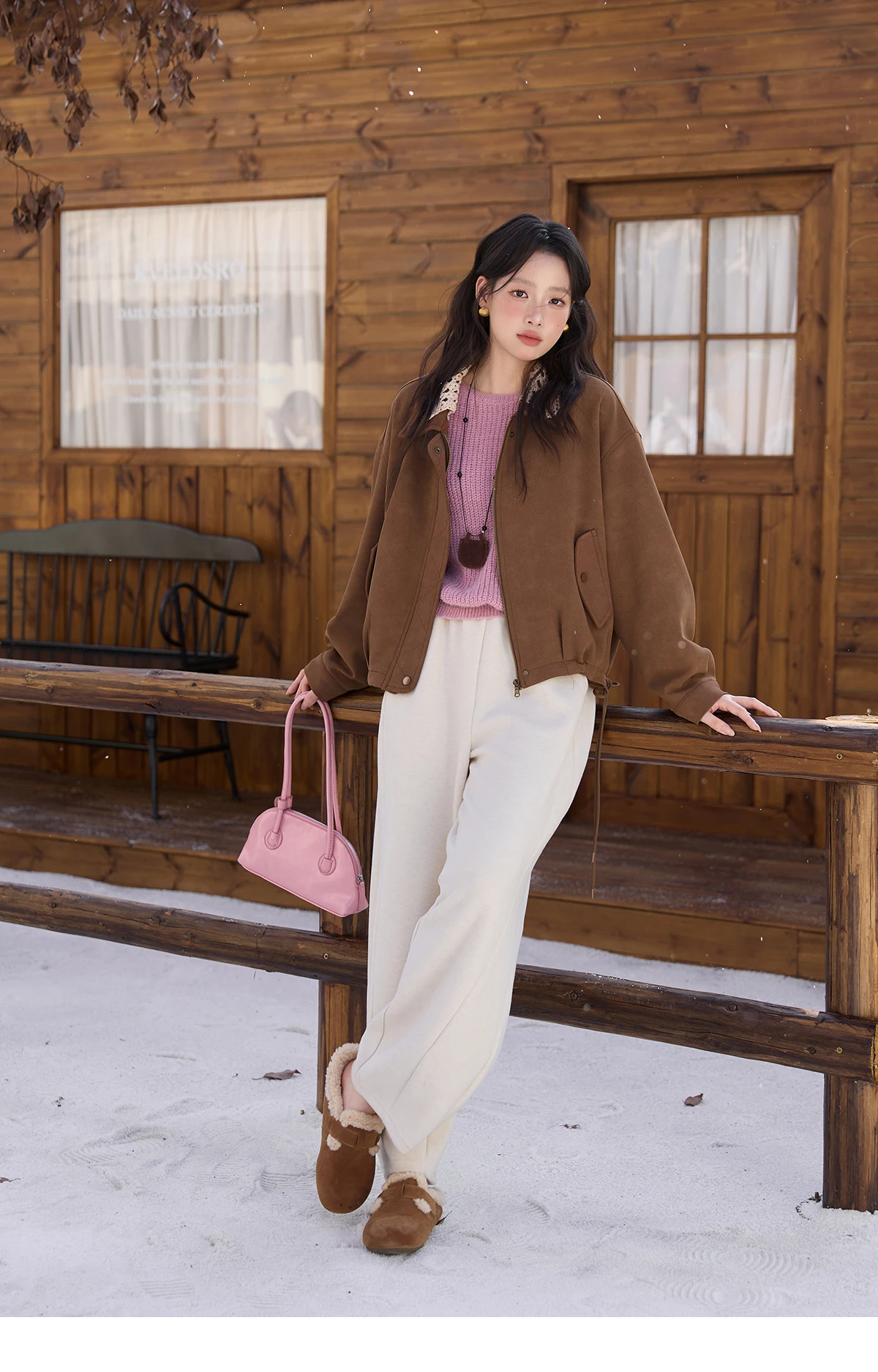 MISHOW Casual Pants for Women 2026 New Fashion Solid Loose Wide-leg Pants Commute Comfortable Women's Winter Pants MXE51K1093