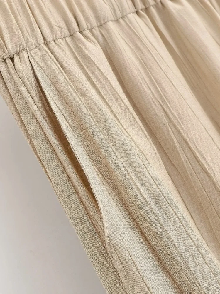 Women Wide Leg Lounge Pants Elastic Waist Casual Loose Trousers with Bow Tie Hem