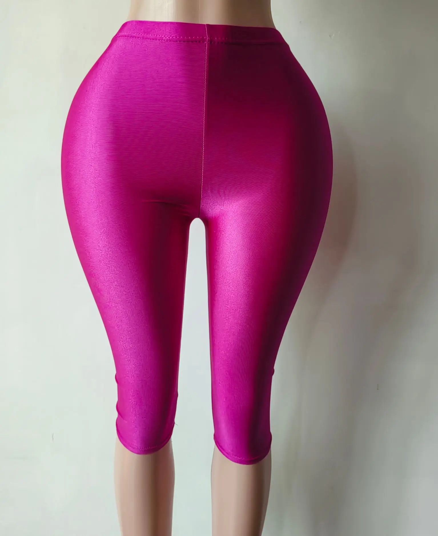 HLJ&GG Fashion Solid Stretchy Skinny Pants Women High Waisted Fluorescent Color Bottoms Summer New Female Streetwear Pants 2025