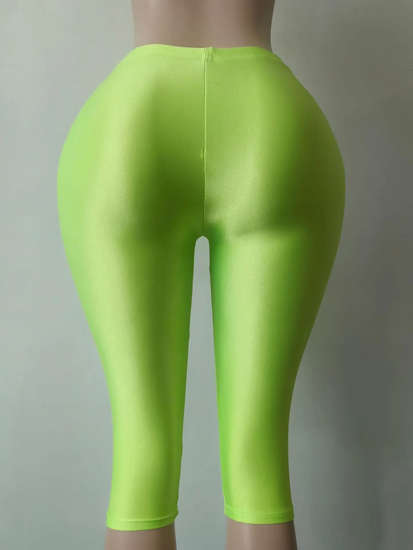 HLJ&GG Fashion Solid Stretchy Skinny Pants Women High Waisted Fluorescent Color Bottoms Summer New Female Streetwear Pants 2025