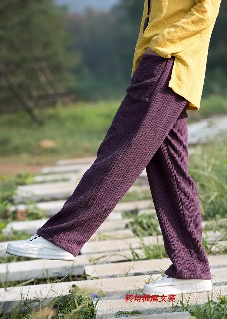 2026 Spring Women' Fashion Comfortable Cotton Linen Pants Plus Size Women Pleated Autumn Pants with Pockets 5XL 6XL Pantalones