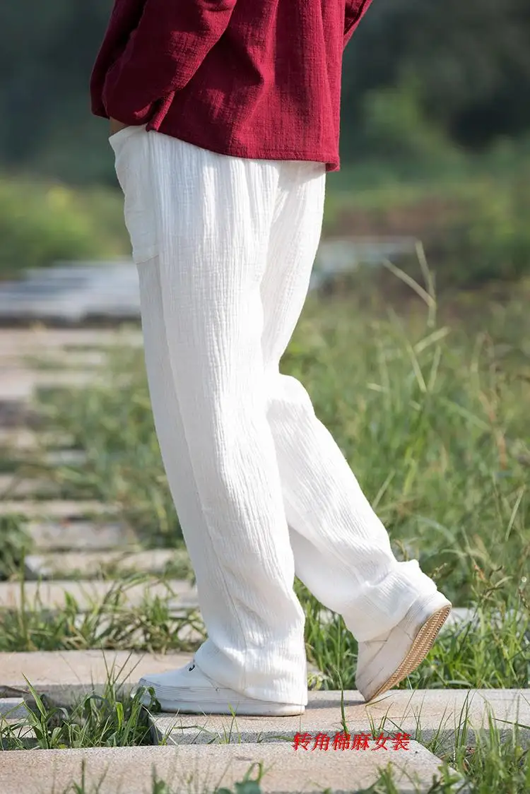 2026 Spring Women' Fashion Comfortable Cotton Linen Pants Plus Size Women Pleated Autumn Pants with Pockets 5XL 6XL Pantalones