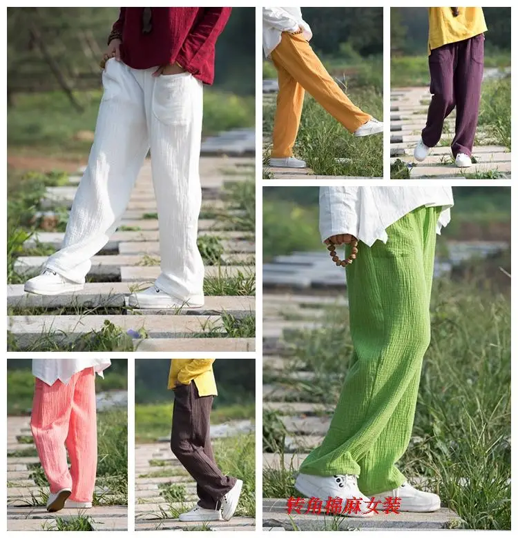 2026 Spring Women' Fashion Comfortable Cotton Linen Pants Plus Size Women Pleated Autumn Pants with Pockets 5XL 6XL Pantalones