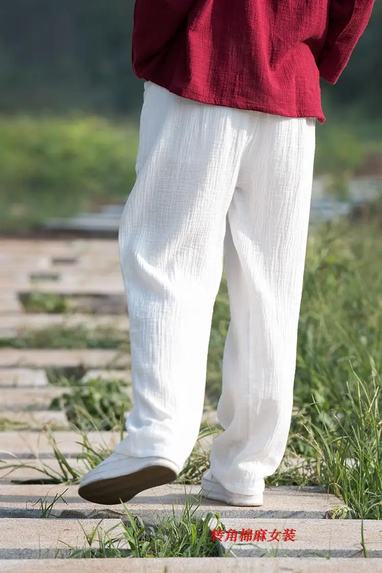 2026 Spring Women' Fashion Comfortable Cotton Linen Pants Plus Size Women Pleated Autumn Pants with Pockets 5XL 6XL Pantalones